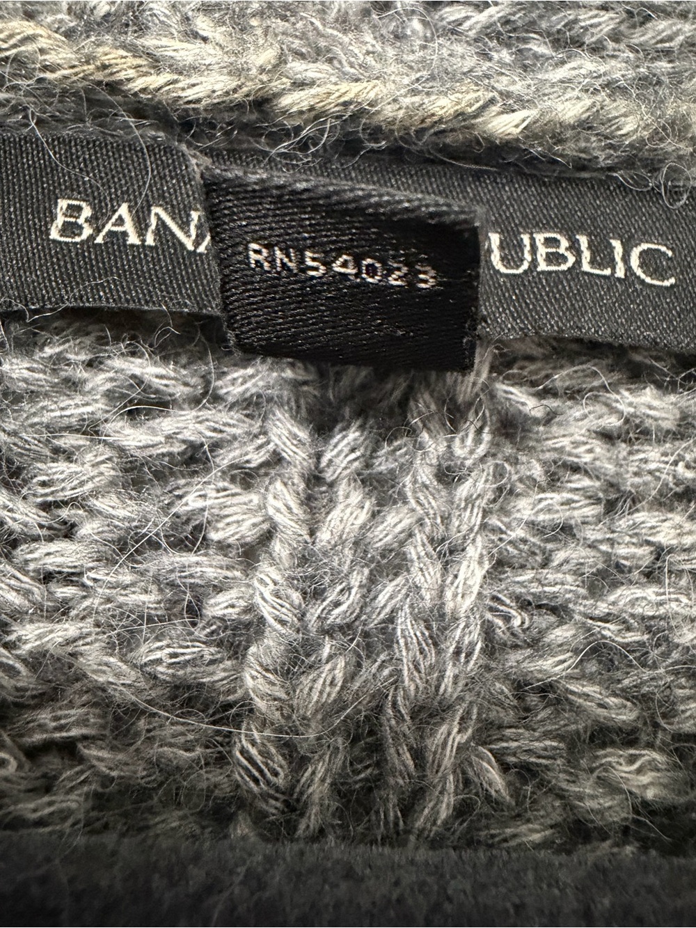 Banana Republic Marled Ribbed Merino Wool Alpaca Long Cardigan Gray M - Picture 3 of 9